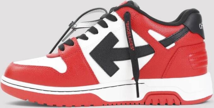 Off White Rode Sneakers voor Moderne Mannen Red Heren