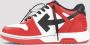 Off White Rode Leren Sneakers Out of Office Red Heren - Thumbnail 6