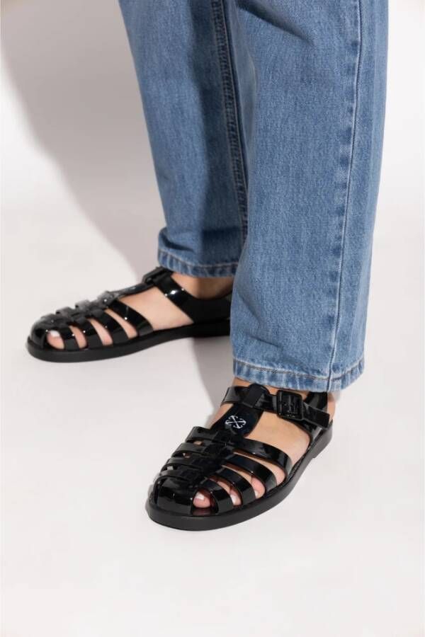 Off White Sandalen Uit Te Koop Black Dames