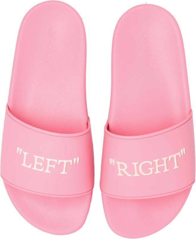 Off White Slides Quote Pink Dames