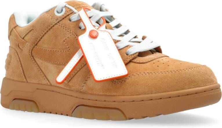 Off White Sneakers Buiten Kantoor Beige Heren