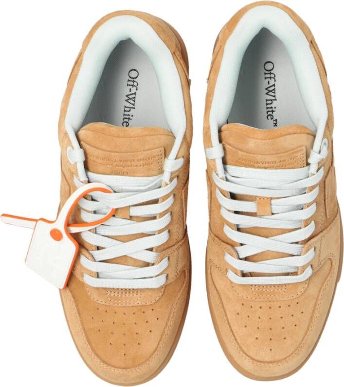 Off White Sneakers Buiten Kantoor Beige Heren