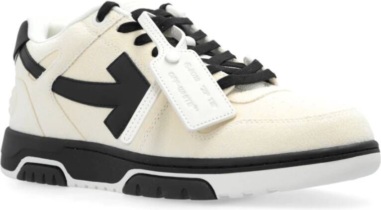 Off White Sneakers Buiten Kantoor Beige Heren