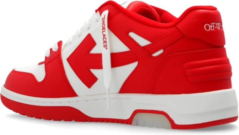 Off White Sneakers Buiten Kantoor Red Heren