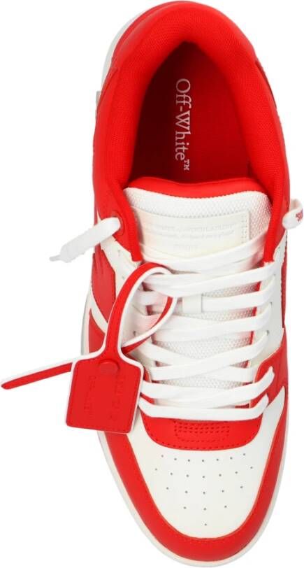 Off White Sneakers Buiten Kantoor Red Heren