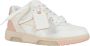 Off White Wit Roze Kalfsleer Sneakers White Dames - Thumbnail 6