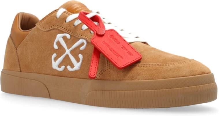 Off White Sportschoenen Nieuw Laag Beige Heren