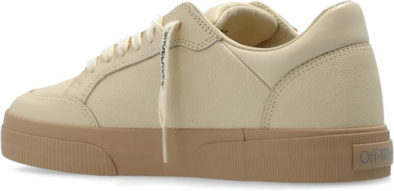 Off White Sportschoenen Nieuw Laag Gevulkaniseerd Beige Dames