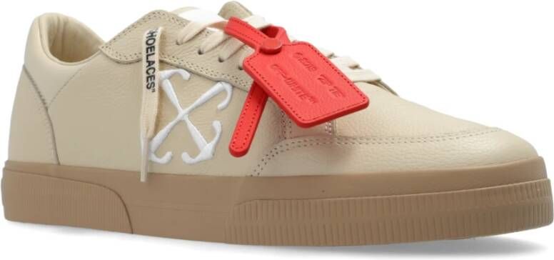 Off White Sportschoenen Nieuw Laag Vulcanized Beige Heren