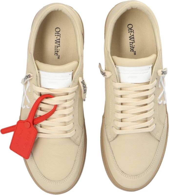 Off White Sportschoenen Nieuw Laag Vulcanized Beige Heren