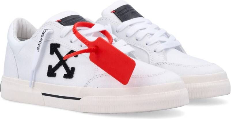 Off White Stijlvolle Lage Vulcanized Sneakers White Heren