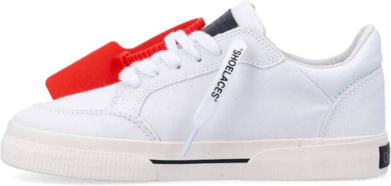 Off White Stijlvolle Lage Vulcanized Sneakers White Heren