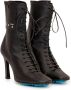 Off White Zwarte Leren Enkellaarzen Ss22 Black Dames - Thumbnail 2