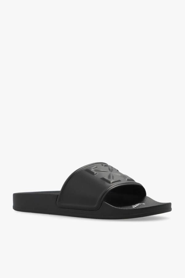 Off White Striped slides Zwart Dames