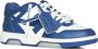 Off White Blauwe Leren Sneakers Trendy Stijl Blue Heren - Thumbnail 10