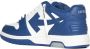 Off White Blauwe Leren Sneakers Trendy Stijl Blue Heren - Thumbnail 11