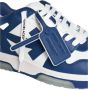 Off White Blauwe Leren Sneakers Trendy Stijl Blue Heren - Thumbnail 12