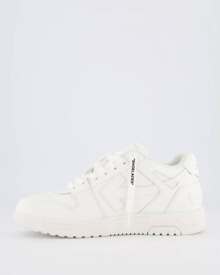 Off White Witte Leren Casual Sneakers White Heren