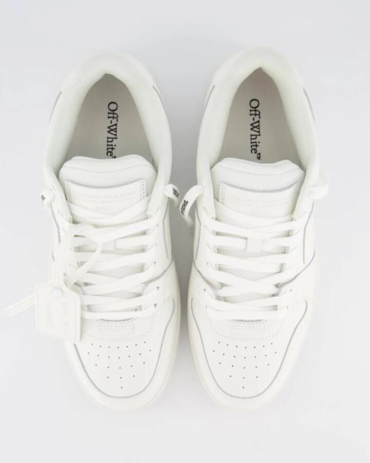 Off White Witte Leren Casual Sneakers White Heren