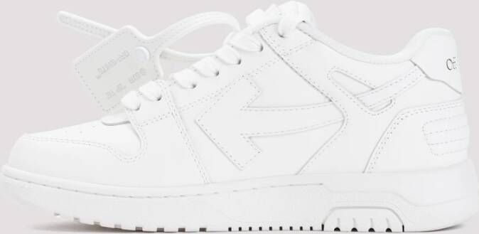 Off White Witte Leren Sneakers Chic Stijl White Dames