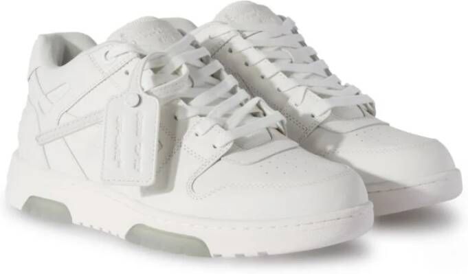 Off White Witte Leren Sneakers met Handtekening Pijlen Wit Heren