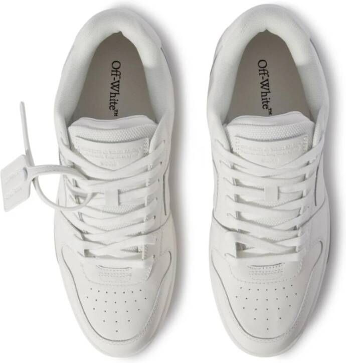 Off White Witte Leren Sneakers met Handtekening Pijlen Wit Heren