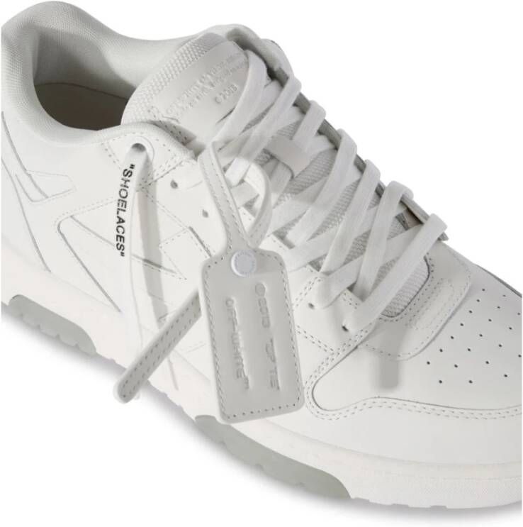 Off White Witte Leren Sneakers met Handtekening Pijlen Wit Heren