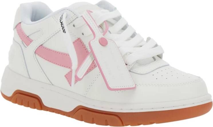 Off White Witte Leren Sneakers Out of Office White Dames