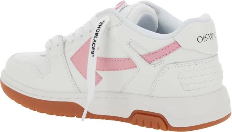 Off White Witte Leren Sneakers Out of Office White Dames