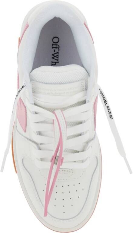 Off White Witte Leren Sneakers Out of Office White Dames