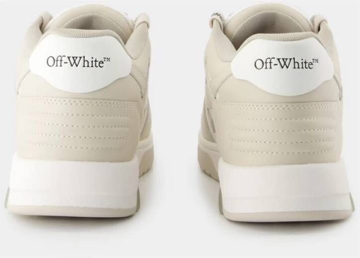 Off White Witte Leren Sneakers Top Lace Sluiting White Dames