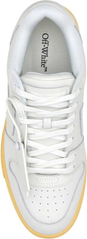 Off White Witte leren sneakers voor op kantoor Wit Heren