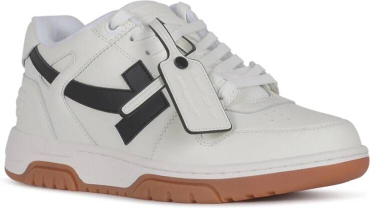 Off White Witte Leren Pijl Sneakers White Heren