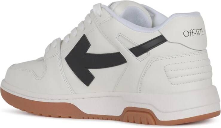 Off White Witte Leren Pijl Sneakers White Heren