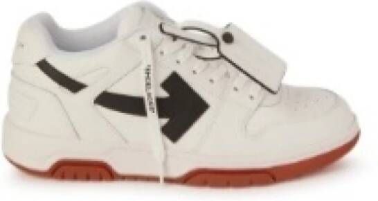 Off White Witte Leren Pijl Sneakers White Heren