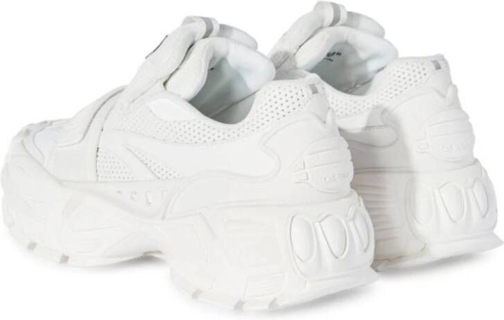 Off White Witte Slip-On Sneakers met Logo Patch Wit Heren
