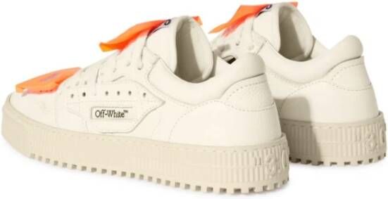 Off White Witte Veterschoenen met Logo White Dames