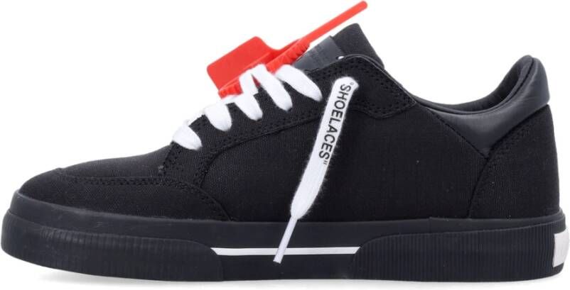 Off White Witte Vulcanized Katoenen Sneakers Vrouwen Black Dames