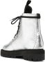 Off White Zilveren Metallic Enkellaarzen voor Dames Gray Dames - Thumbnail 3