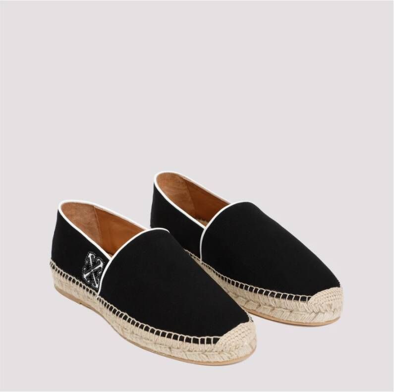 Off White Zwart Wit Katoenen Espadrilles Black Heren