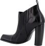 Off White Zwarte Leren Enkellaarzen Black Dames - Thumbnail 3