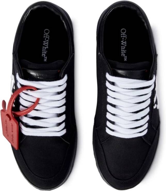 Off White Zwarte Sneakers met Geborduurd Logo Black Heren