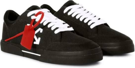 Off White Zwarte Veterschoenen met Platte Zool Black Heren