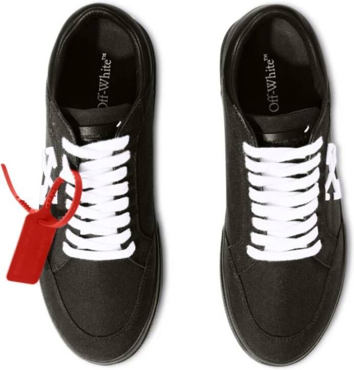 Off White Zwarte Veterschoenen met Platte Zool Black Heren