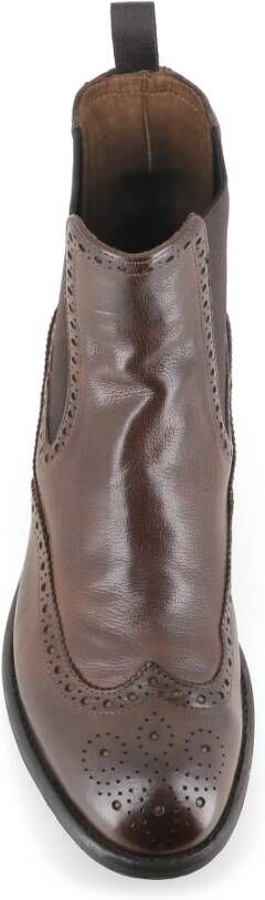 Officine Creative Brogue Chelsea Platte Schoenen Brown Dames