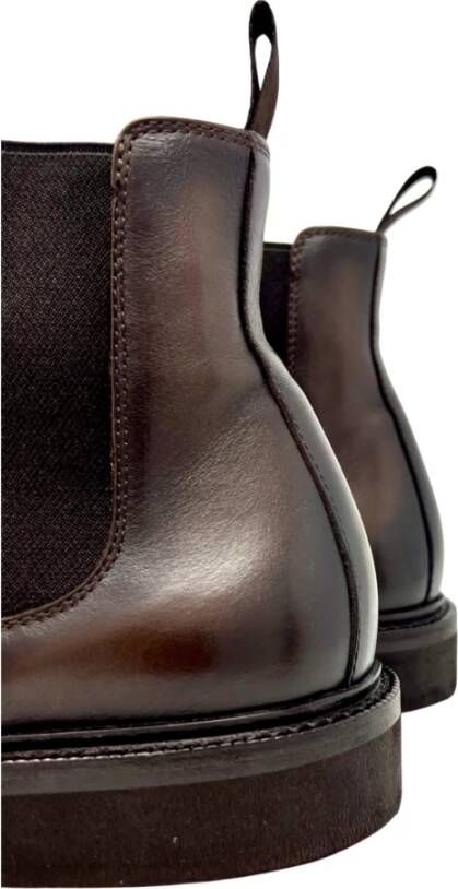 Officine Creative Bruine Chelsea Boot met Rubberen Zool Brown Heren