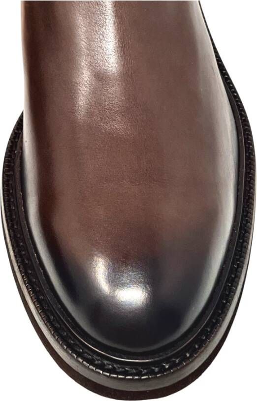 Officine Creative Bruine Chelsea Boot met Rubberen Zool Brown Heren