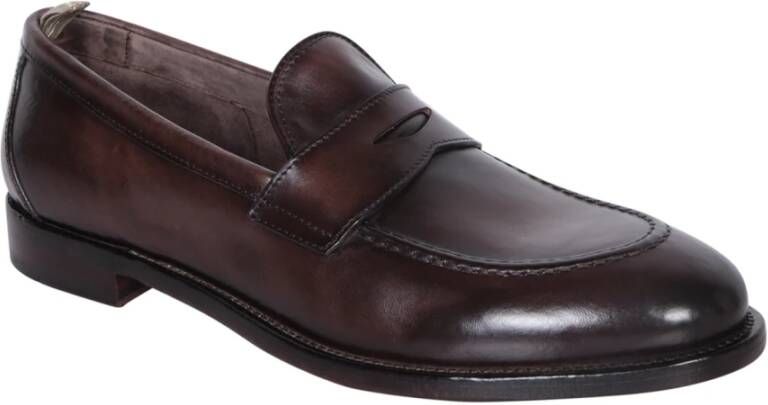 Officine Creative Bruine Leren Loafer Schoenen Brown Heren