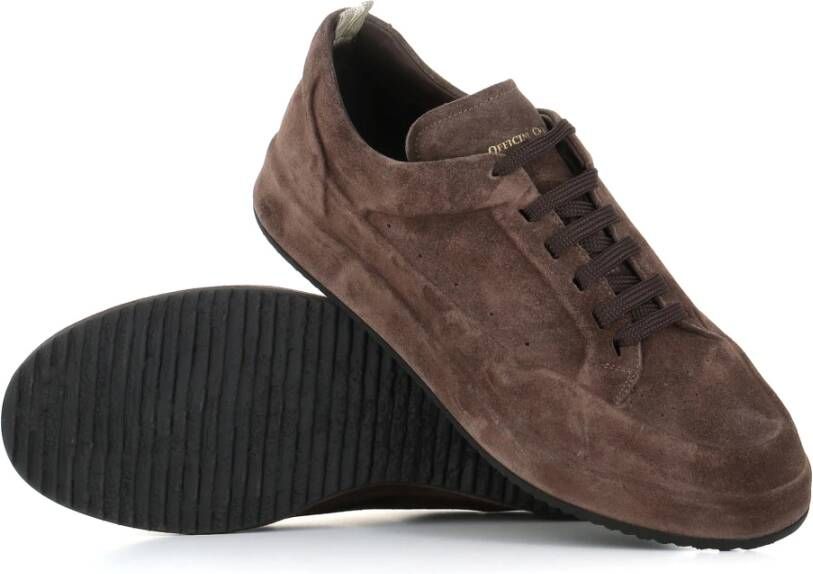 Officine Creative Bruine Suède Sneakers Schoon Ontwerp Brown Heren