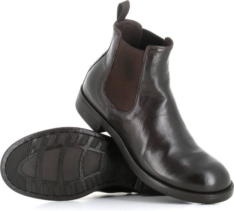 Officine Creative Donkerbruine Chelsea Platte Schoenen Brown Dames